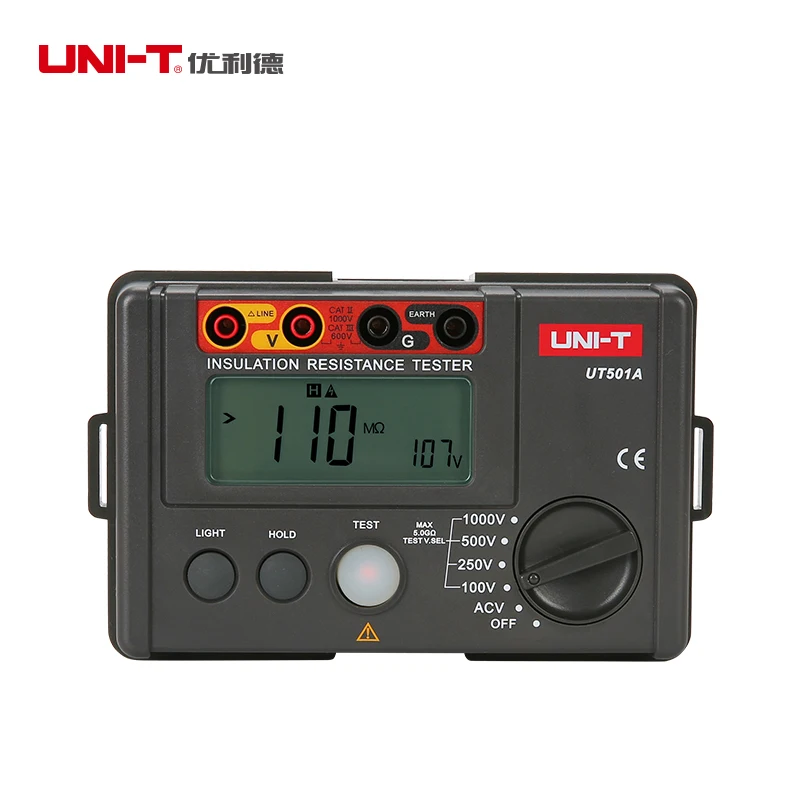 

UNI-T UT501A Insulation Resistance Megohmmeter Voltmeter 1000V Test Continuity Tester w/LCD Backlight