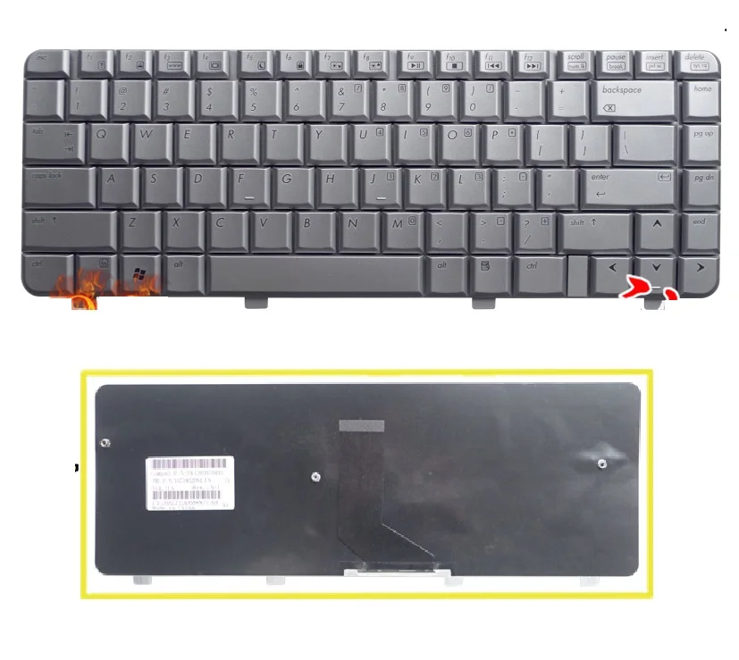 

SSEA New laptop US Keyboard silver For HP Pavilion dv4 dv4-1000 DV4t-1400