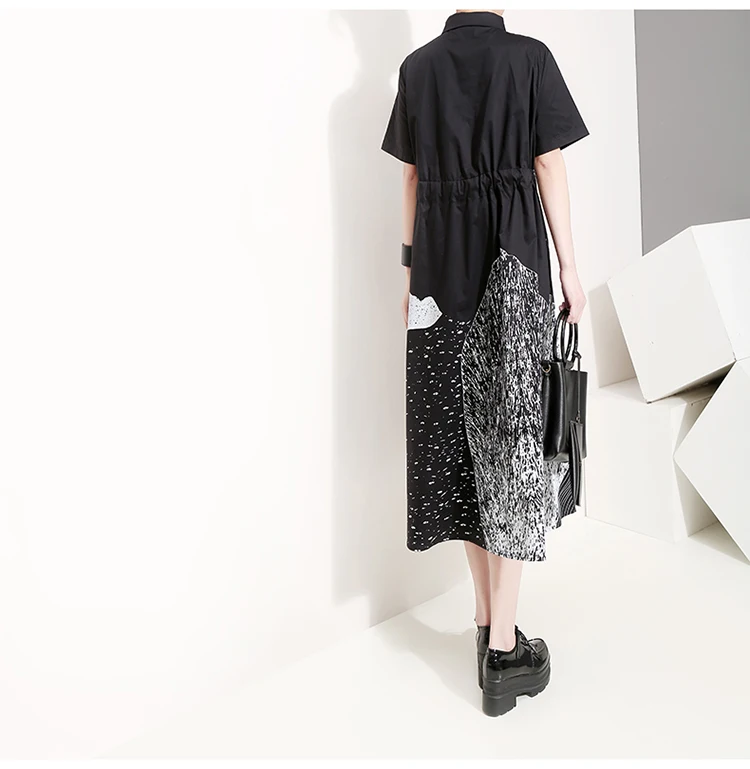 New Fashion Style Sash Lapel A-Line Casual Dresses Fashion Nova Clothing