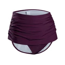 Бикини купальник женский высокая Талия бикини нижняя часть купального костюма женские трусы пляжные шорты стрейч брюки горячее пляжное платье