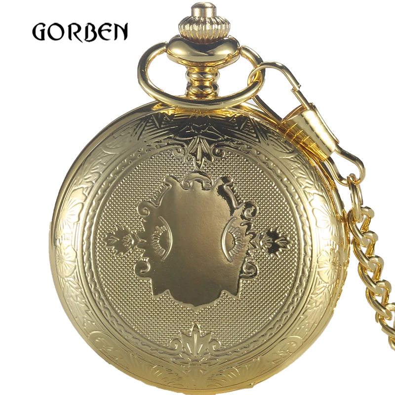 Retro Round Roman Numberal Quartz Gold Silver Pocket FOB Watches Chain Pendant Vintage Pocket Watch Relogio Mens Watches