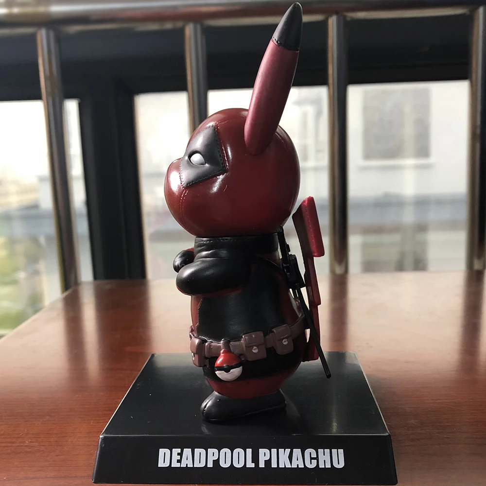 Deadpool Pikachu Figure Toy - Cosplay Pikapool Superhero Collectible for Boys, Girls, Men, Women - Ideal for Carnival, Christmas, New Year Gifts image 4