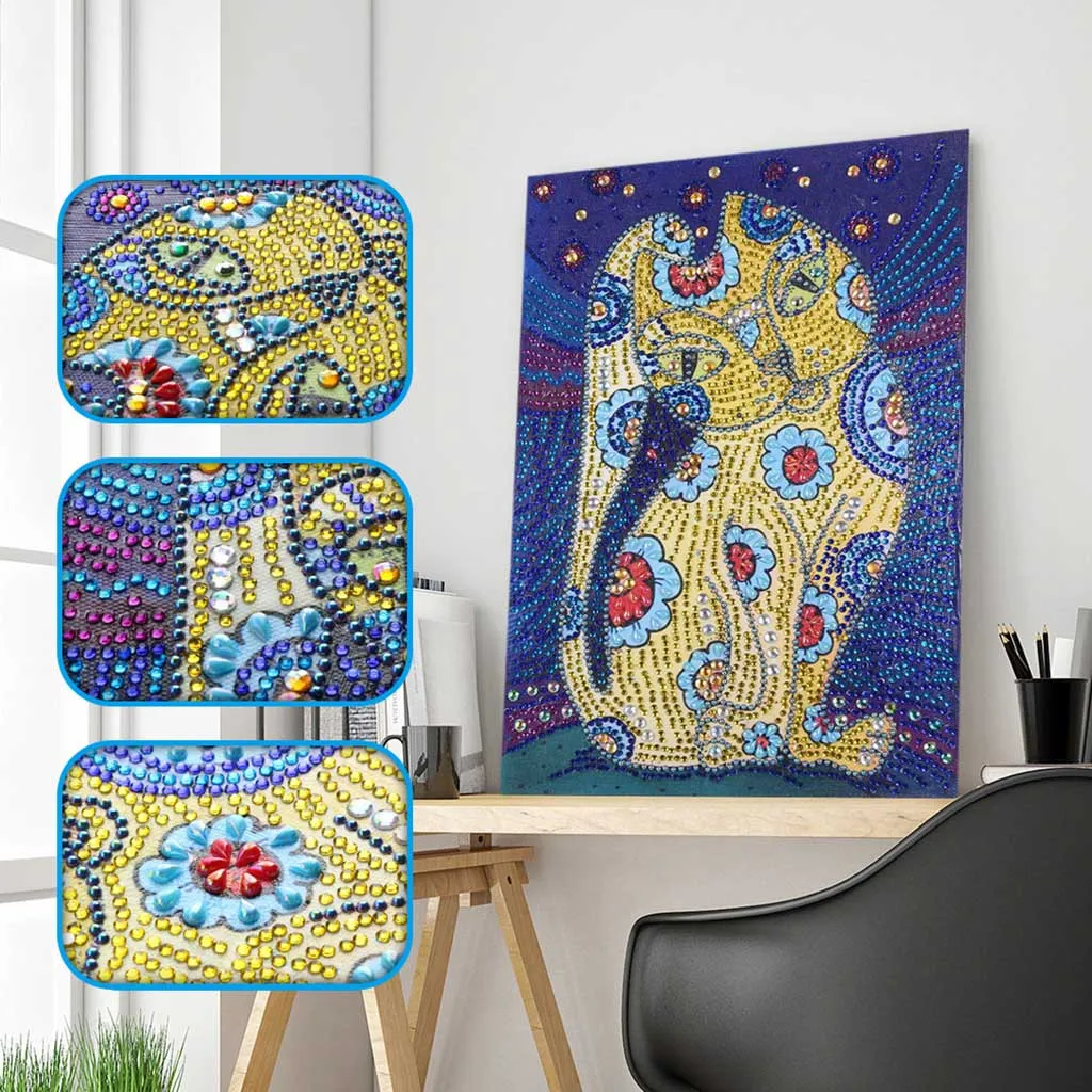 2x 5D Special Shaped Diamond Painting DIY Partial Drill Cross Stitch Kits