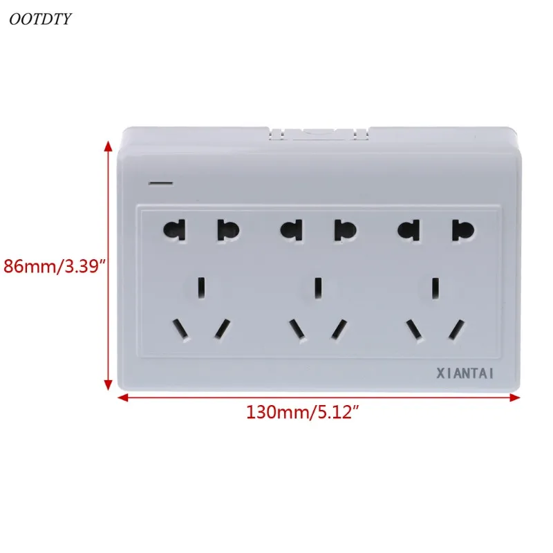 OOTDTY 10A поверхностного монтажа 15 полюсов тройной 2 штифта и 3 штифта AU затвор розетки