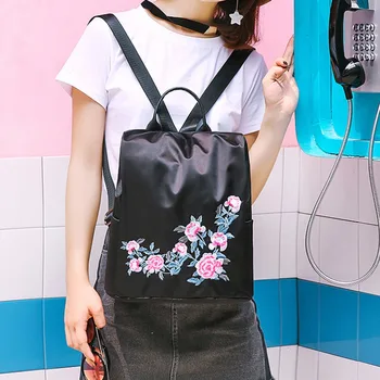 

Sell at a loss! 2020 Vintage Floral Embroidered Ethnic Casual Daypack Backpack for Women Anti Theft Rucksack School