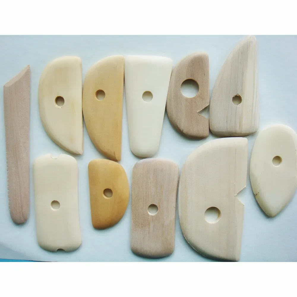 

11 pcs Wood Pottery Clay Carving Tools Sets Wood Models Sculpture Carving Tool Set