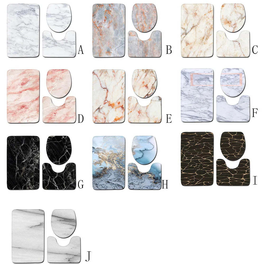 Коврик для ванной комнаты украшение для ковриков в прихожей 3 шт. 10 типов Мрамор Non-Slip9.03