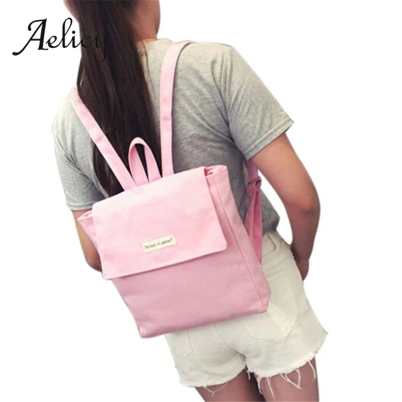 

Aelicy Ladies Mini Small Flip Backpack Fashion Students Canvas School Bag Women Daily Casual Outdoor Satchel Hiking Shoulder Bag