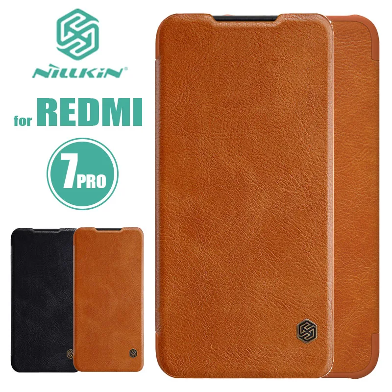 Кожаный чехол-книжка Nillkin Qin для Xiaomi Redmi 7 6 Pro Роскошный деловой чехол Mi A2 Lite Nilkin