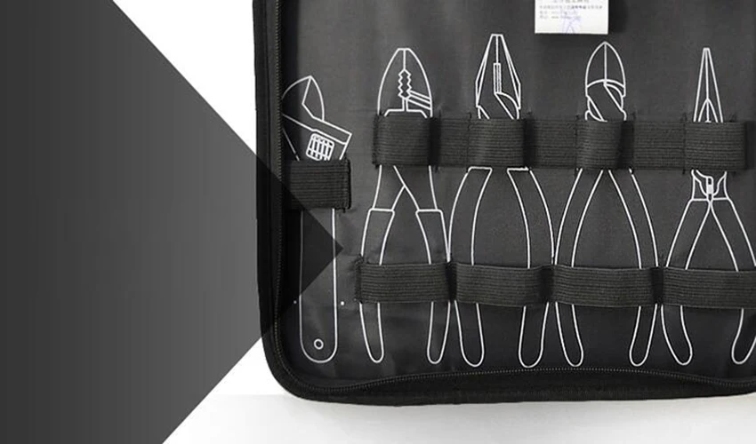 Oxford Canvas Waterproof Storage Hand Tool Bag Screws Nails Drill Bit Metal Parts Fishing Travel Makeup Organizer Pouch Bag Case