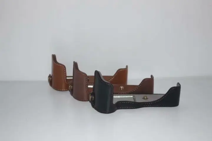 Dell'Unità Di Elaborazione Mezza Custodia In Pelle Per Canon M50 Eosm50 Reflex Digitale Eos M50 Macchina Fotografica Marrone/Nero/Caffè