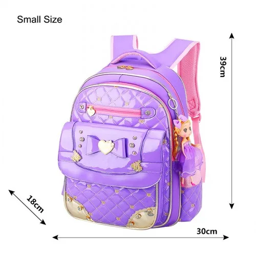 GCWHFL корейский стиль для девочек школьные сумки рюкзаки детские школьные сумки для девочек рюкзак принцессы детские школьные ранцы - Цвет: Small Purple
