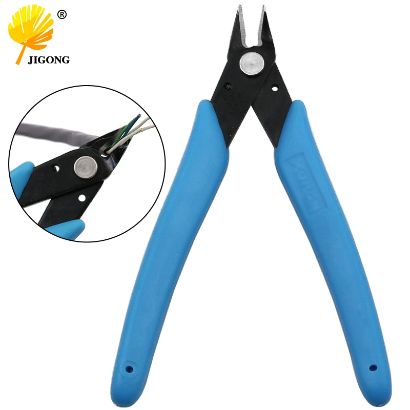 Diagonal Side Flush Cutter Shears Nipper Repair Plier For Cutting Wires Metal Chains Nail Art Rhine