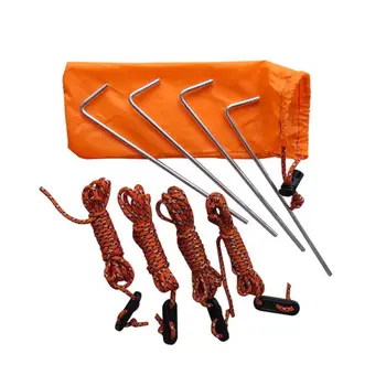 

Outdoor Adjustable Tent Fixed Nails Windproof Rope Storage Bag Set Camping Accessories Canopy Fixed Rod Steel Nail Fitting