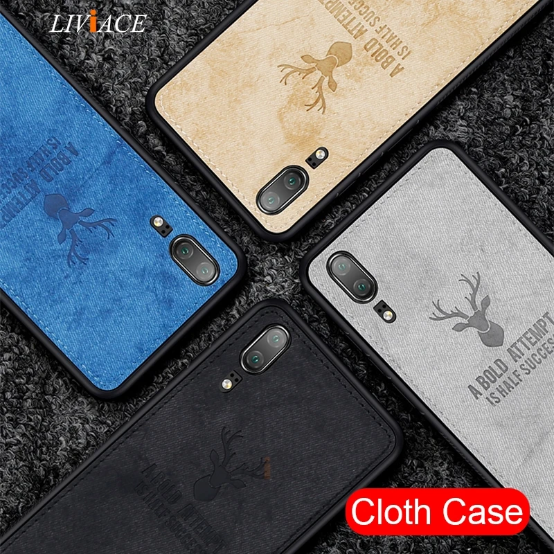 

leather phone case for huawei p20 pro lite nova 3 3e cloth soft tpu cover for huawei honor play 8x note 10 coque