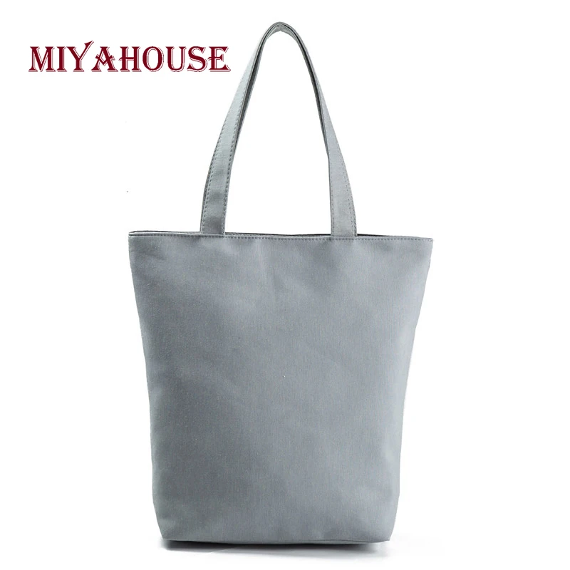 Miyahouse Повседневная цветная сумка с рисунком для женщин мягкая холщовая летняя