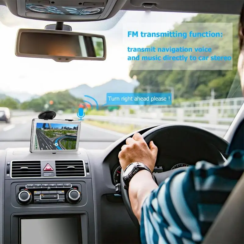 X8 HD gps 7 дюймов сенсорный экран портативный 8 Гб gps навигатор FM передача ультра тонкий автомобиль грузовик gps трекер навигационная система