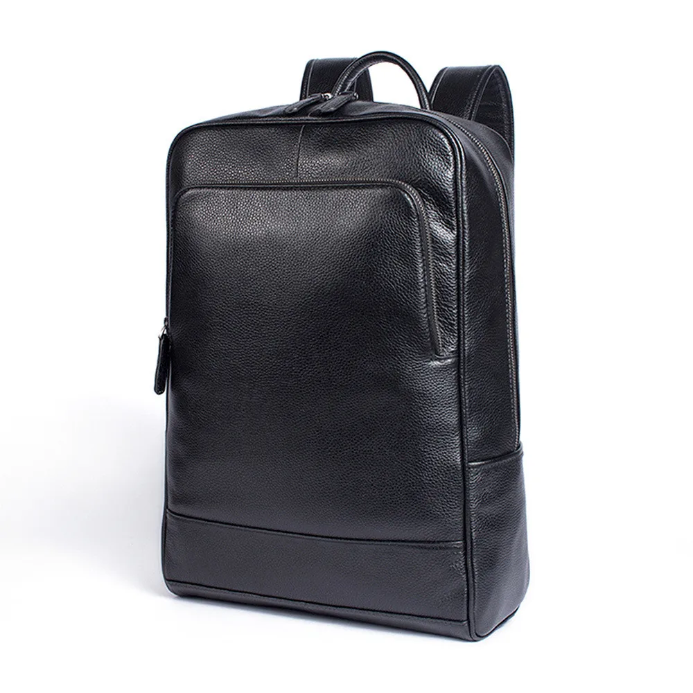

100% Guarantee Natural Genuine Leather Men Backpack Big Men's Travel Bag Casual 15 Inch Laptop Business Male Backpacks