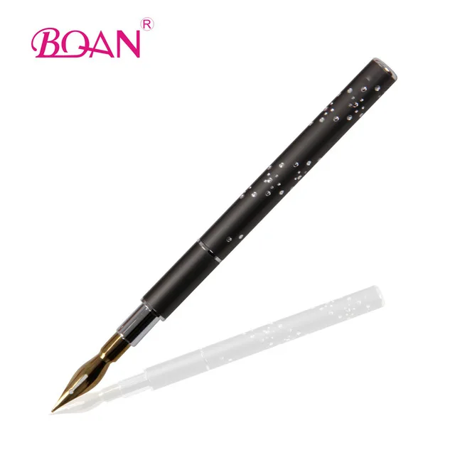 

Retail BQAN 1 Pcs Newest Black Nail Painting Tool with 5 Pcs Dotting Tips Insided Free Shipping
