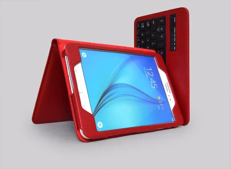 Портфолио Folio PU кожаный чехол для Samsung GALAXY Tab S2 8 0 T710 T715 R Съемный беспроводной Bluetooth