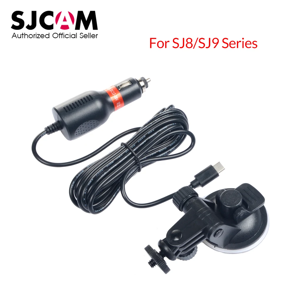 Автомобильное зарядное устройство SJCAM Type C + Автомобильный держатель в автомобиль