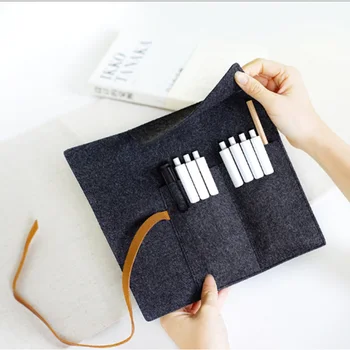 

Simple Vintage Felt Bandage Bag Cosmetic Makeup Storage Organizer Small Travel Make Up Bag RD602679