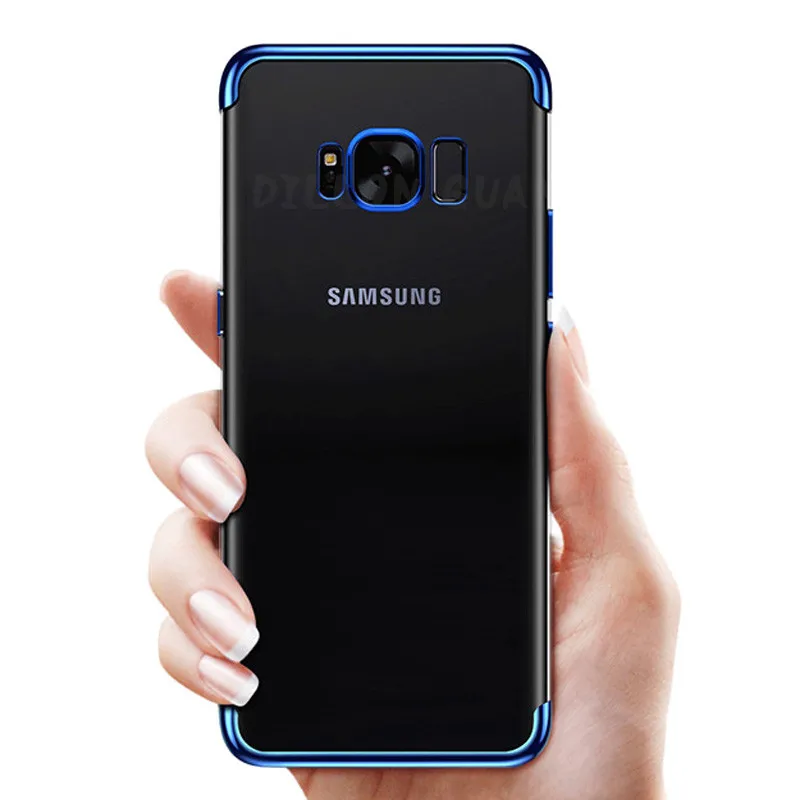 

TPU Phone Case on for Samsung Galaxy A8 A6 Plus 2018 A7 A750 Note 9 J2 pro 2018 J4 J6 Plus J330 J530 J730 Plating Silicone Cover