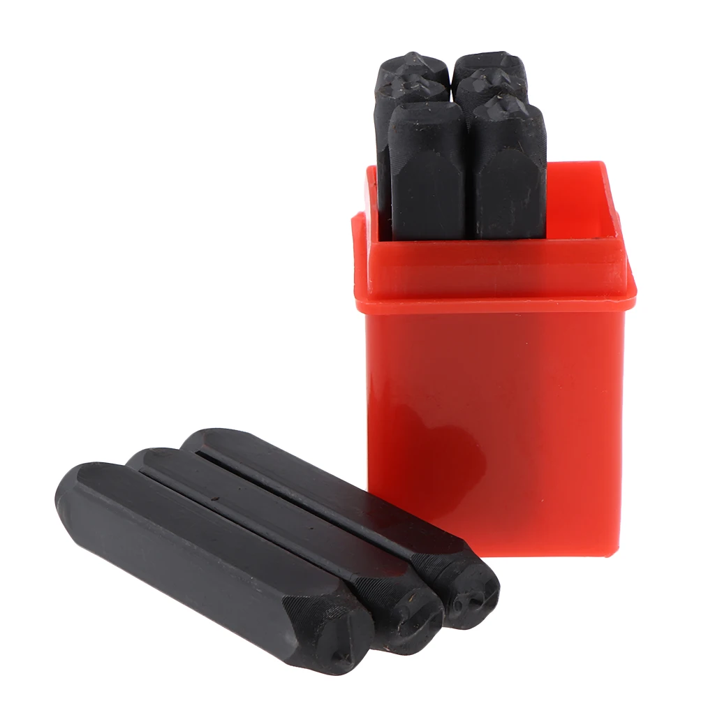 9pcs 8mm Numbers Punch Stamp Set for Imprinting Metal Plastic Wood Leather