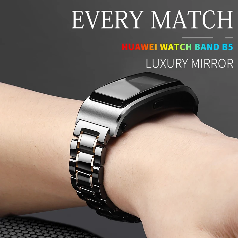 Cerâmica para Huawei Relógio de Honra Cinta Talkband Assista 1 s1 Relógio Inteligente Substituição Liberação Rápida Ajustável Tamanho 18mm b5 –