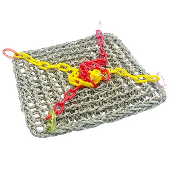 

Pet Toys Parrot Swing Hammock Toy Straw Perch Platform Hanging Parrot Bird Chew Toy Bird Toy Supplies