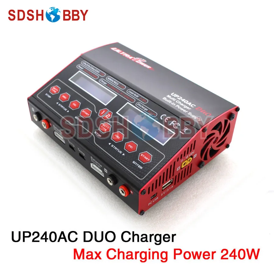 

UP240AC DUO Charger 240W RC Model Airplane Multicopter LiIo/LiPo/LiFe/LiHv/NiCd/NiMH/ Pb Battery Charger