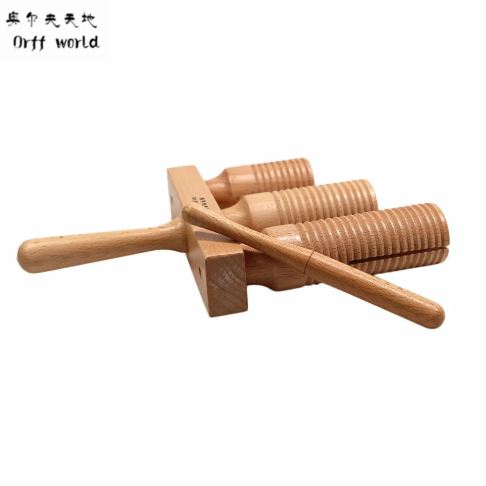 Orff World Wooden Stick Shaker Musical Instruments Learning Education Musical Kids Baby Toys