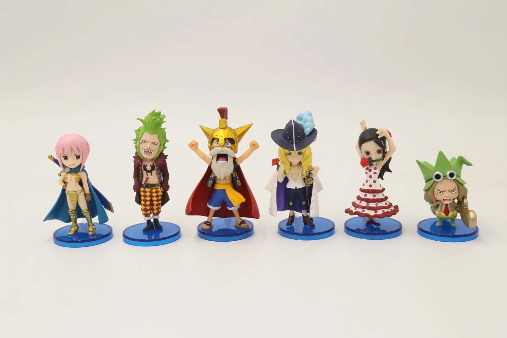 Anime One Piece Dressrosa Luffy Rebecca Viola Sanji Wcf Pvc Action Figures Collection Model Kids Toys Doll 8cm 5pcs Set Aliexpress