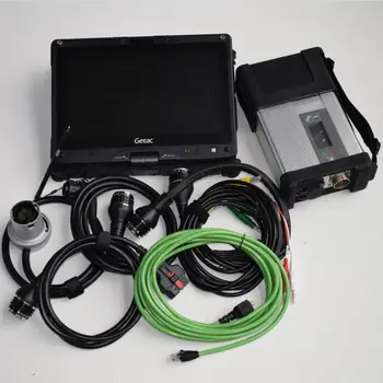 

Mb star connect 5 with laptop Getac v110 i5cpu install fast speed harddisk ssdm with 2018.12v software for mb star c5 scanner