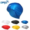 New COPOZZ Flexible Silicone Waterproof Swimming Cap Swimwear/hat Cover Ear Swim for Men women Unisex Adult  long short hair ► Photo 3/6