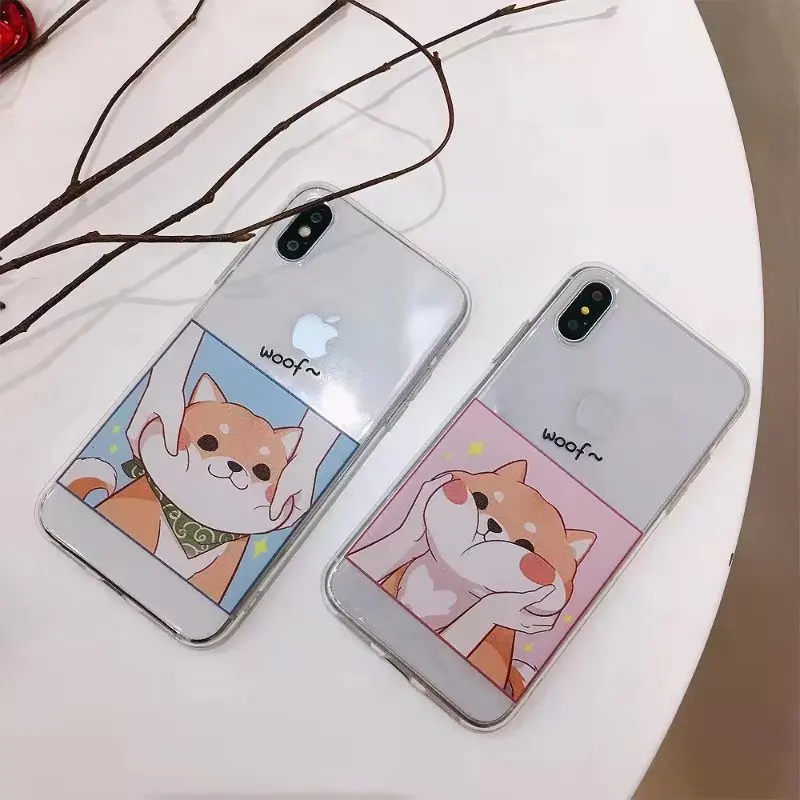 

Japanese style cute dog phone case for iphone XS Max XR X matte soft TPU case for iphone 7 7plus 6 6S 8 Plus ultra-thin shell