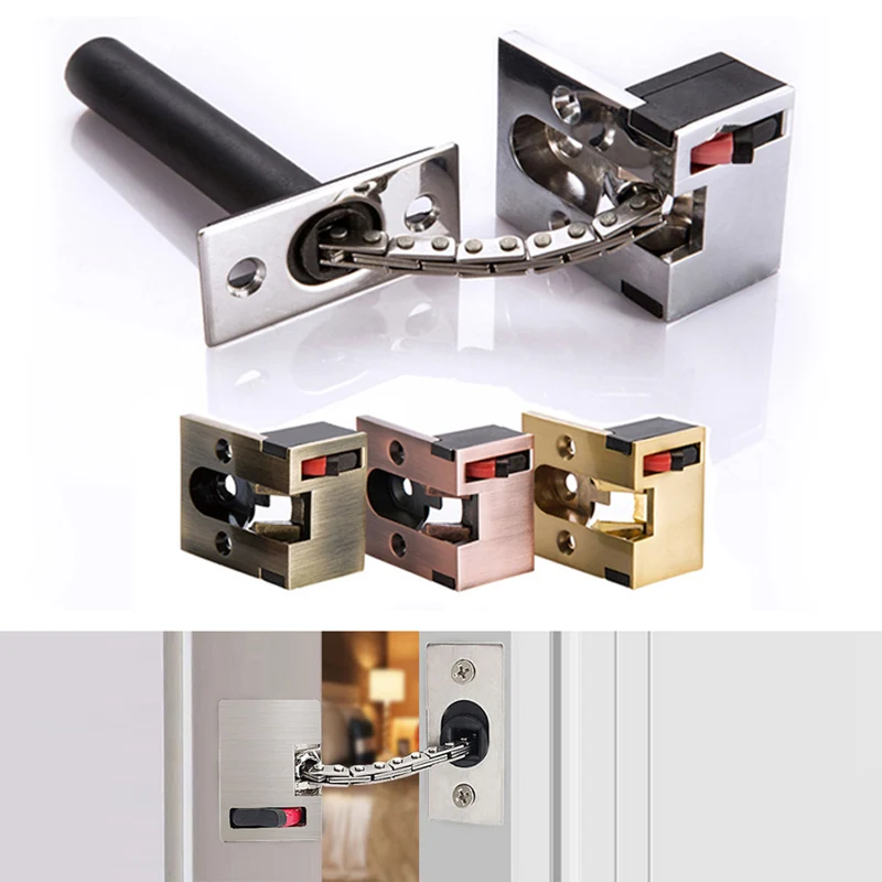 

1 Pcs Stainless Steel Casting Door Security Chain Guard Heavy Duty Gate Latch Safety Door Lock JA55