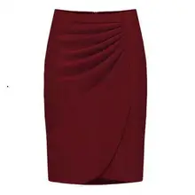 Новинка, Женская шерстяная юбка с высокой талией, Осень-зима, новинка, облегающая, бандажная, сексуальная, деловая юбка, для девушек, офисная, средней длины, юбка