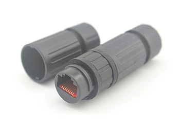 

100 Pcs ship by DHL Butt Type Ethernet Network LAN Cable Connectors RJ45 Female Socket to Jack Led Strip IP68 Waterproof Adapter