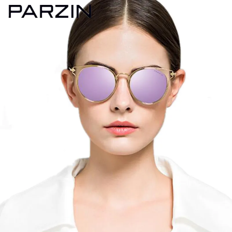 

PARZIN Polarized Sunglasses Women Box Metal Colorful Female Sun glasses Ladies Driving Glasses Accessories +Packing Box 8115