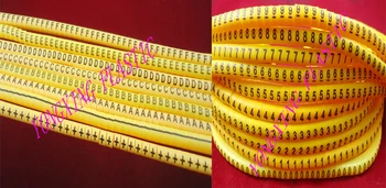 

900PCS/lot EC-1 2.5mm2 18 number and letter cable marker digital lletter number ABCDEF+-0123456789 each 50PCS yellow color