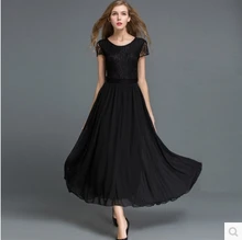 MCQY8267H # Die neue frühjahr 2017 kleid prom kleider Böhmischen chiffon spitze lange abendkleid schwarz groß-und reatail