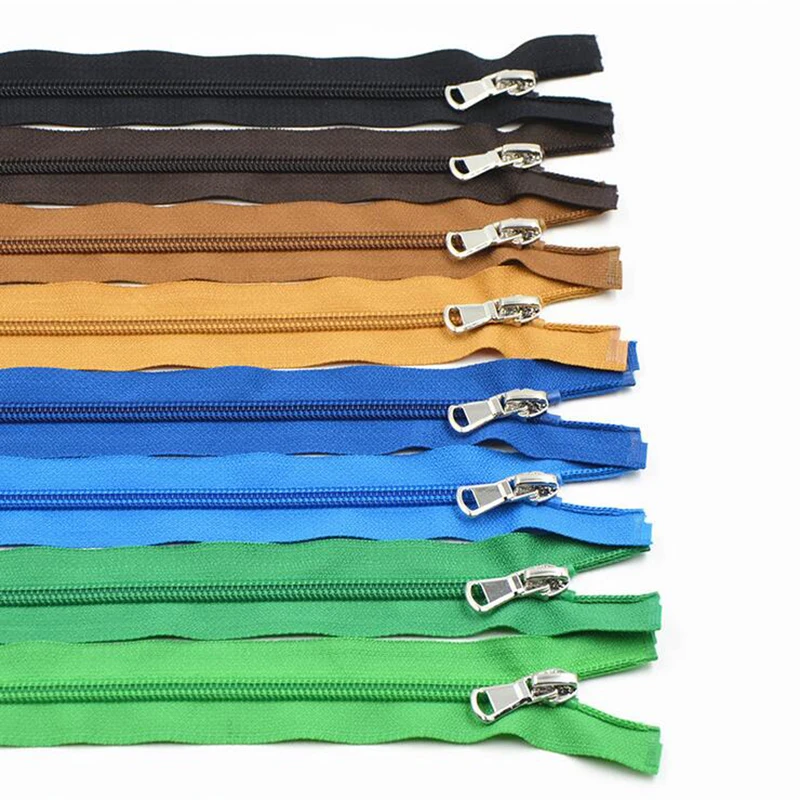

5# Metal Bronze Zipper Close-end Auto Lock DIY Bag Purse Boots Zipppers Garment Accessories 40cm/60cm/70cm 10 pcs/lot