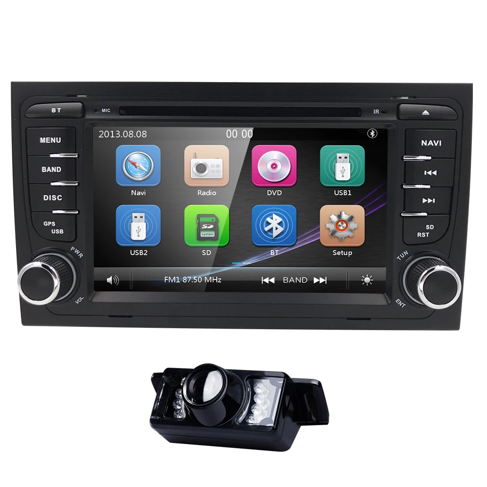 

7 Inch Car DVD player for Audi A4 B6 2000-2006 year RS4 Seat Exeo Touch screen GPS navigation BT DVR Free rear camera