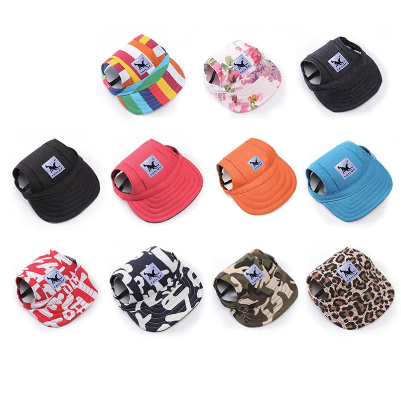 Pet Dog Hat Summer Sun Hats Outdoor Baseball Cap Canvas Oxford Puppy