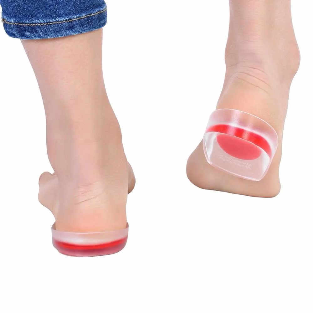 1Pair Silicone Gel Insoles Height Increase Insoles Pads Heel Lift