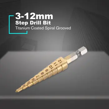 

HSS Titanium Coated Step Drill Bit set Drilling Power Tools for Metal Wood Drill Hole Cutter Step Cone Drill Bit Drop Shipping