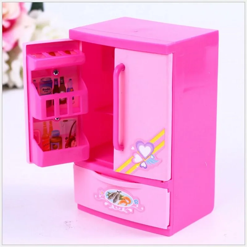 

Refrigerator Toys Children Plastic Pretend Role Play Refrigerator Educational Toy Girls Classic Kitchen Toys Christmas gifts
