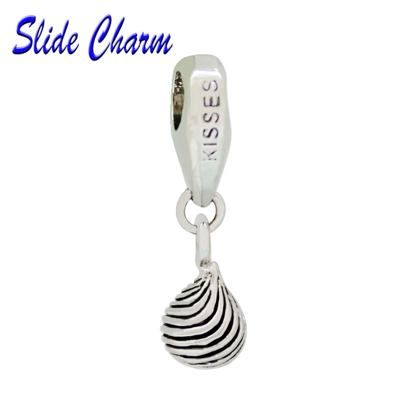

Slide charm free shipping Chocolate love pendant charm beads fit Pandora Bracelet and Bracelet Pendant DIY jewelry