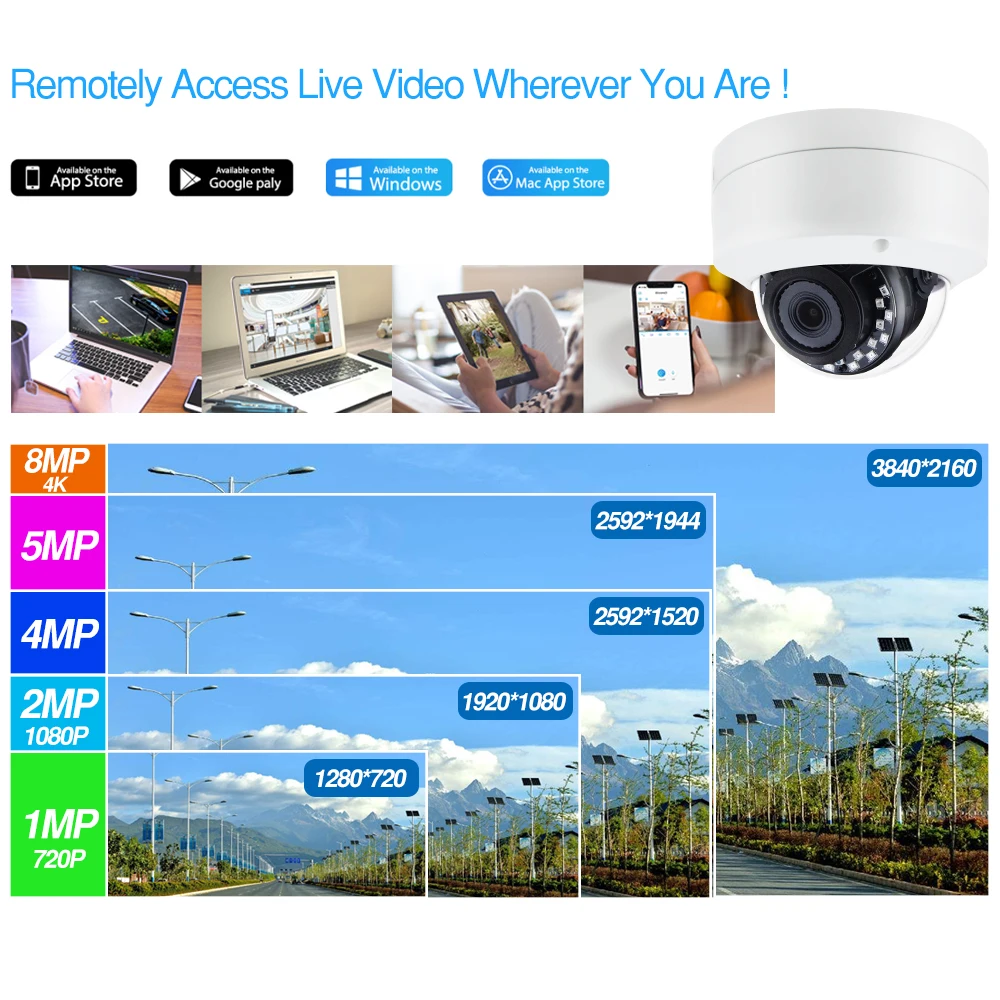 4CH CCTV системы 2 шт Ультра 8MP Камеры видеонаблюдения Купольная ip камера с Hikvision 4 POE NVR